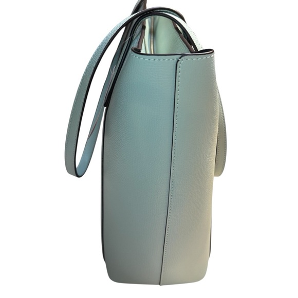 NWT ♠️ Kate Spade Cara Tote Bag Large Seawater Green Gold Hardware Grain Leather - Picture 5 of 16